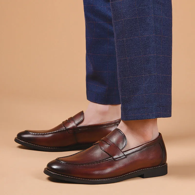 LuxeLeather Wedding Loafer Shoes