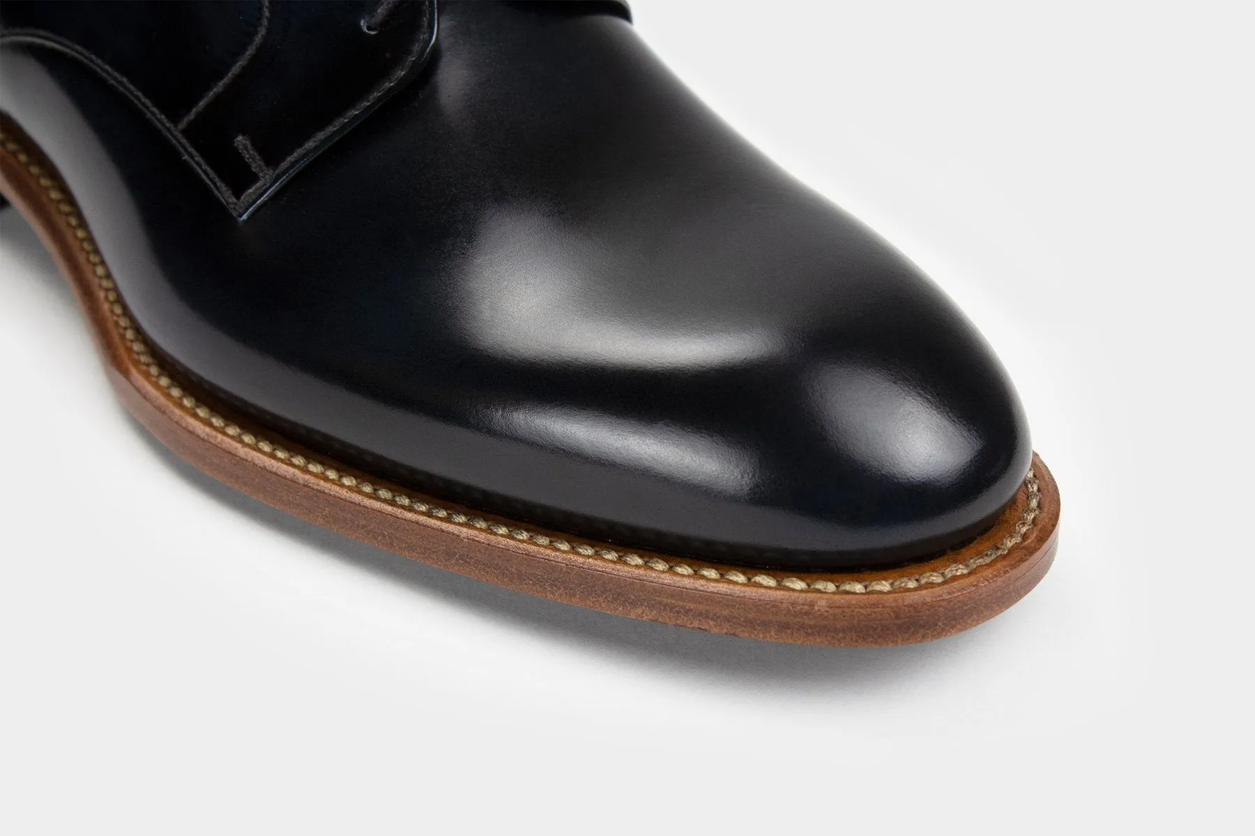 MANNO • Custom Fitted Bespoke Derby Shoes • MIDNIGHT BLUE
