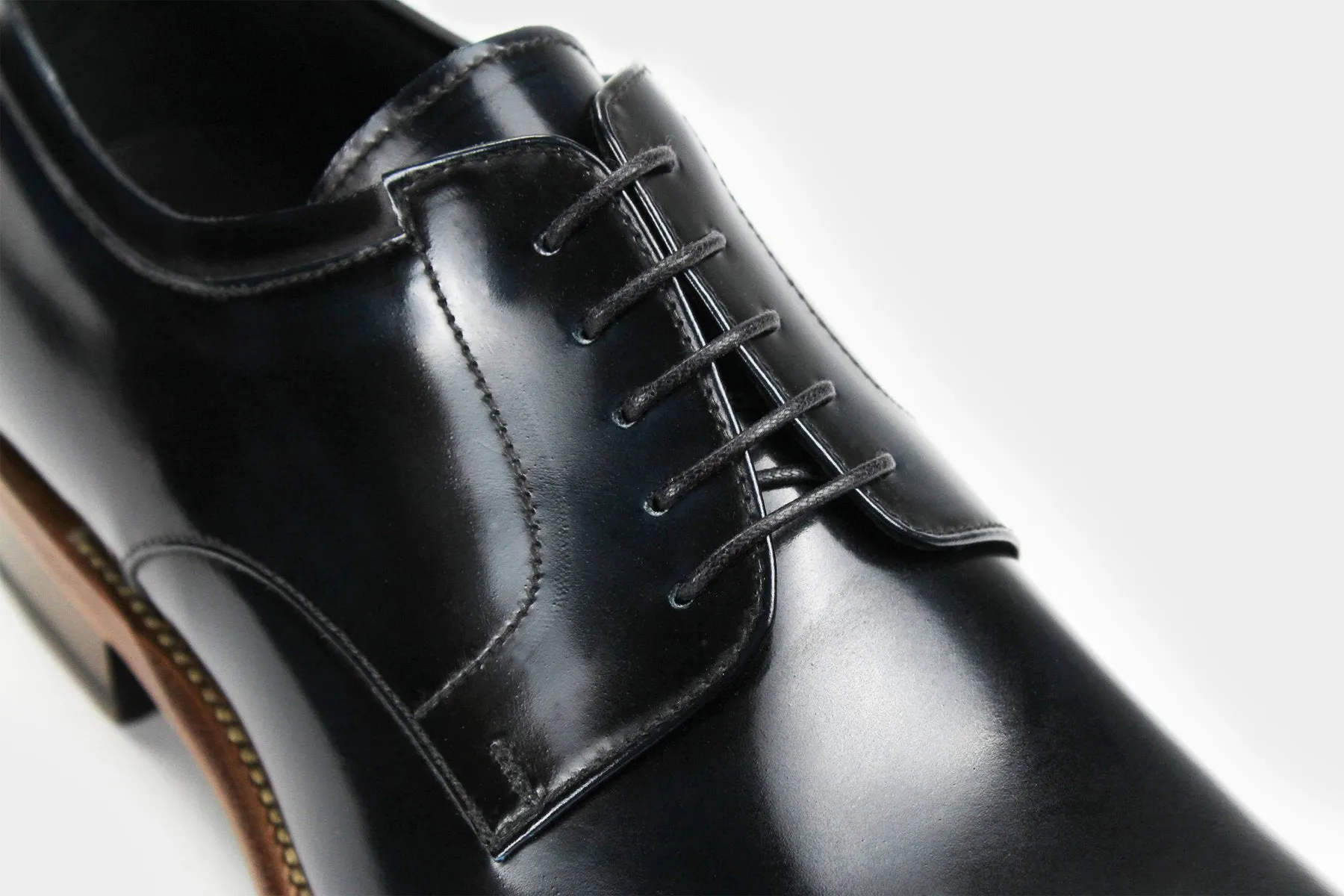 MANNO • Custom Fitted Bespoke Derby Shoes • MIDNIGHT BLUE