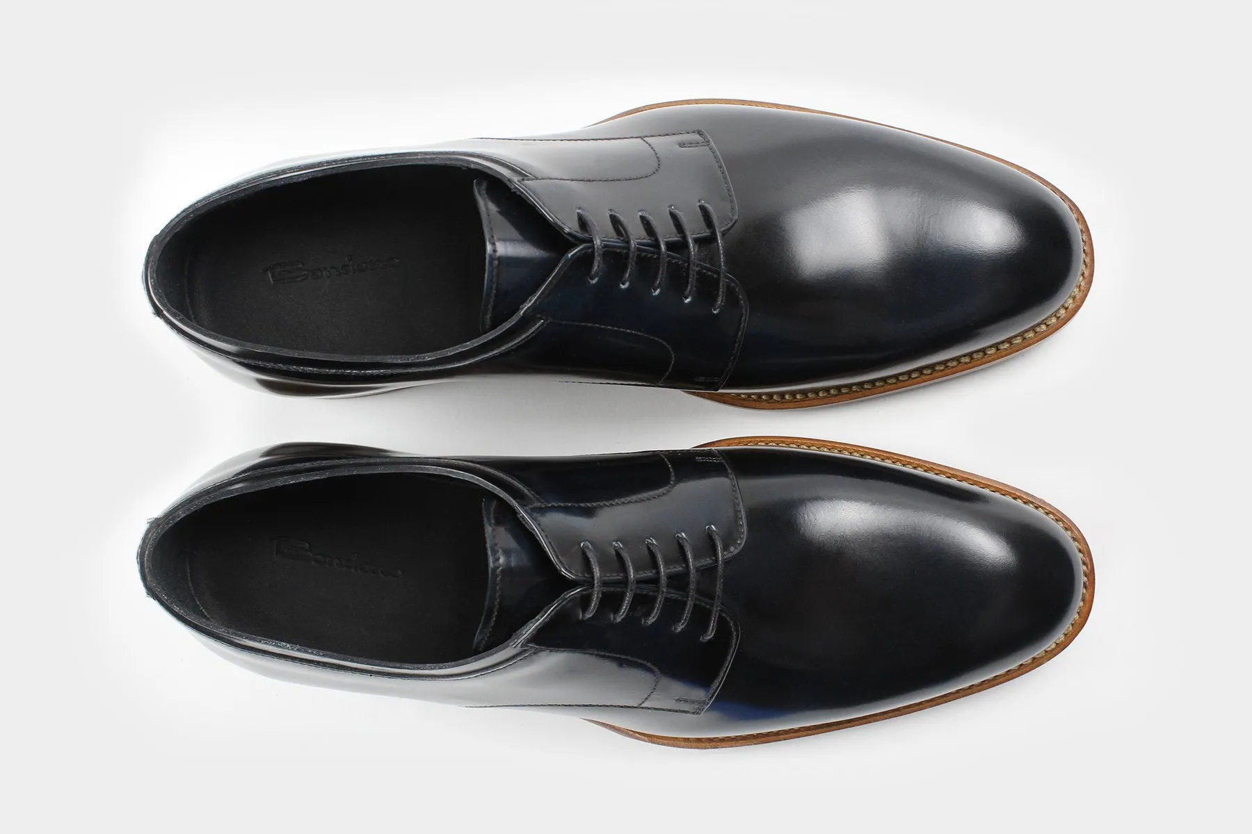 MANNO • Custom Fitted Bespoke Derby Shoes • MIDNIGHT BLUE