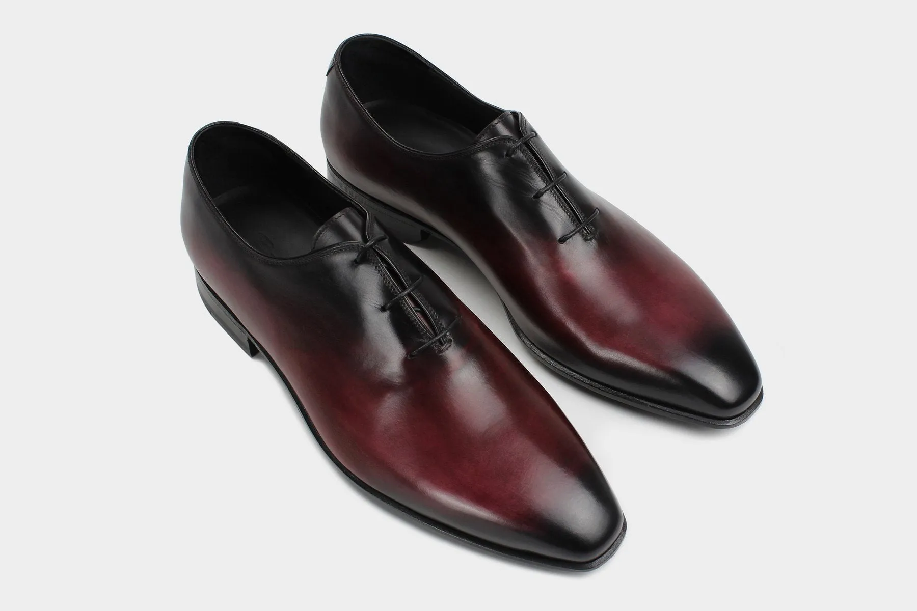 MARCO • Custom Fitted Bespoke Wholecut Oxford Shoes • WINE RED