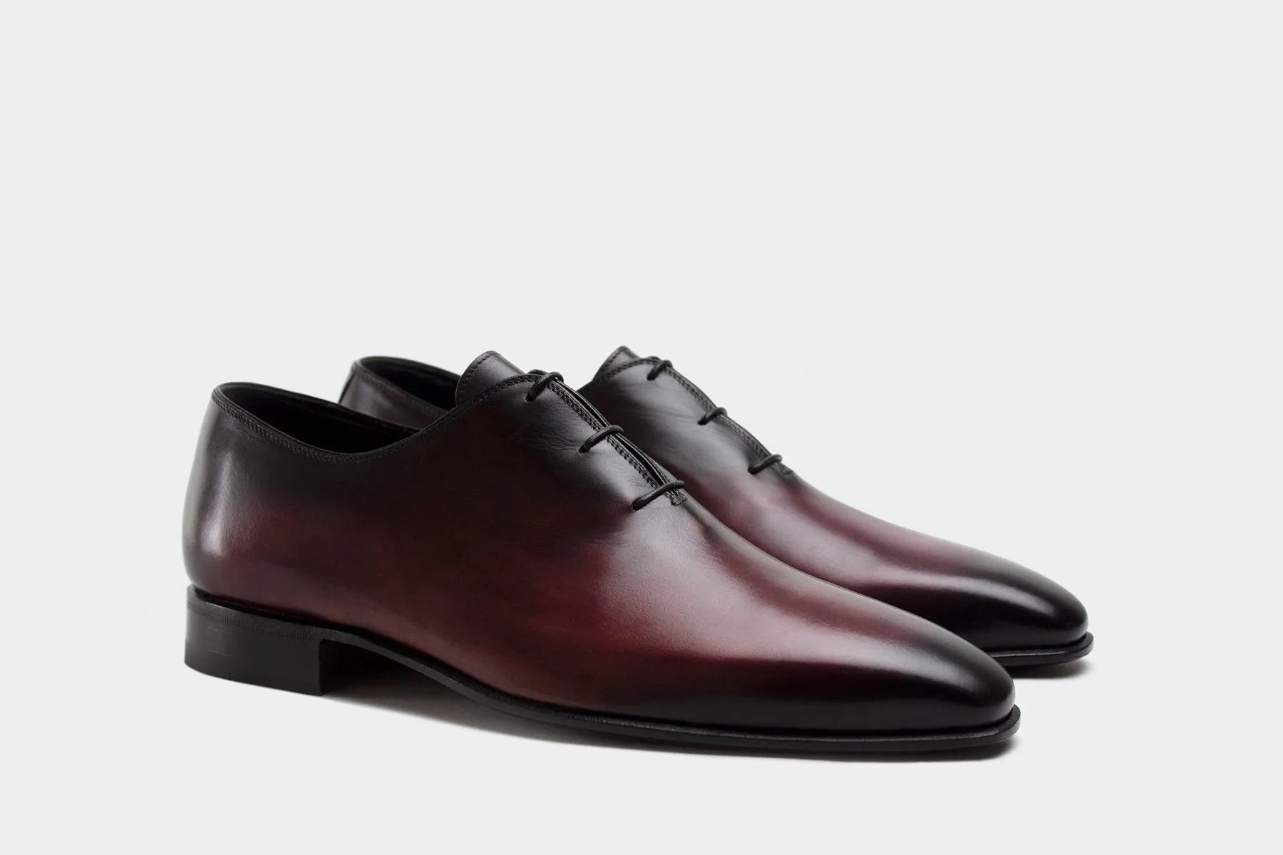 MARCO • Custom Fitted Bespoke Wholecut Oxford Shoes • WINE RED