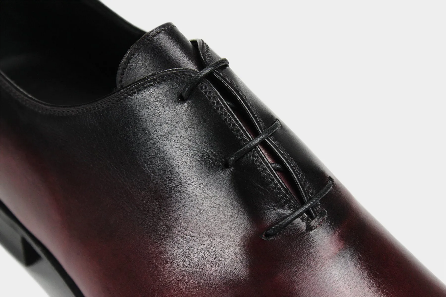 MARCO • Custom Fitted Bespoke Wholecut Oxford Shoes • WINE RED