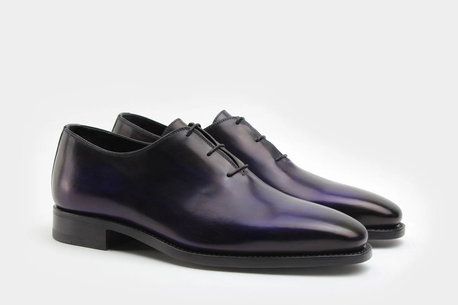 MATEO • Custom Fitted Bespoke Wholecut Oxford Shoes • VIOLET
