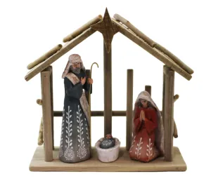 Nativity Set w/ Wood Stable